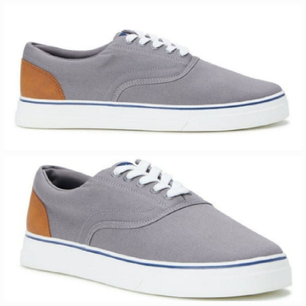 🔹️NWT Chaps Gray Chase Canvas Lace-up Sneakers Men's 9